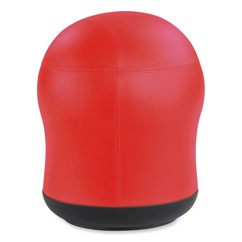 Zenergy Swivel Ball Chair, Backless, Supports Up to 250 lb, Red Vinyl, Ships in 1-3 Business Days
