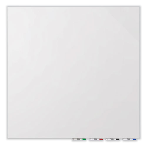 Aria Low Profile Magnetic Glass Whiteboard, 60 x 36, White Surface, Ships in 7-10 Business Days