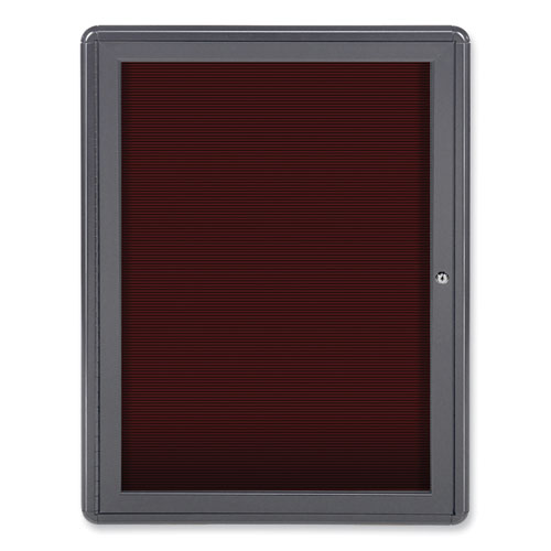 Ghent Enclosed Letterboard, 24.13 x 33.75, Gray Powder-Coated Aluminum Frame, Ships in 7-10 Business Days