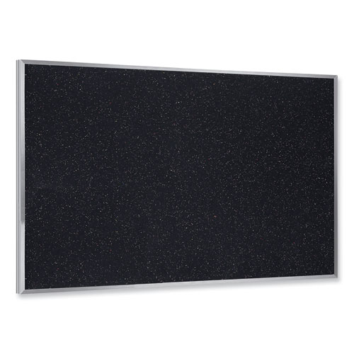 Ghent Aluminum-Frame Recycled Rubber Bulletin Boards, 36 x 24, Confetti Surface, Satin Aluminum Frame, Ships in 7-10 Business Days