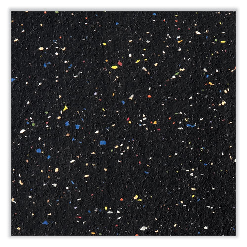 Aluminum-Frame Recycled Rubber Bulletin Boards, 72.5" x 48.5", Confetti Surface, Satin Aluminum Frame