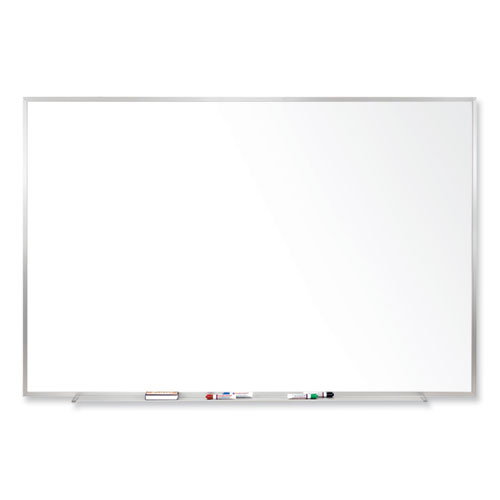 Ghent Magnetic Porcelain Whiteboard with Aluminum Frame, 120.59 x 60.47, White Surface, Satin Aluminum Frame,Ships in 7-10 Bus Days