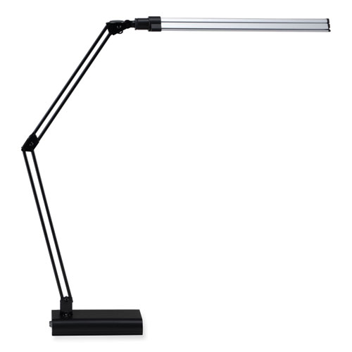 Image of LED Ultra Slim Lamp with Swing Arm, 21.5" High, Black/Silver, Ships in 4-6 Business Days