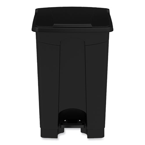 Image of Safco® Plastic Step-On Receptacle, 12 Gal, Plastic, Black, Ships In 1-3 Business Days