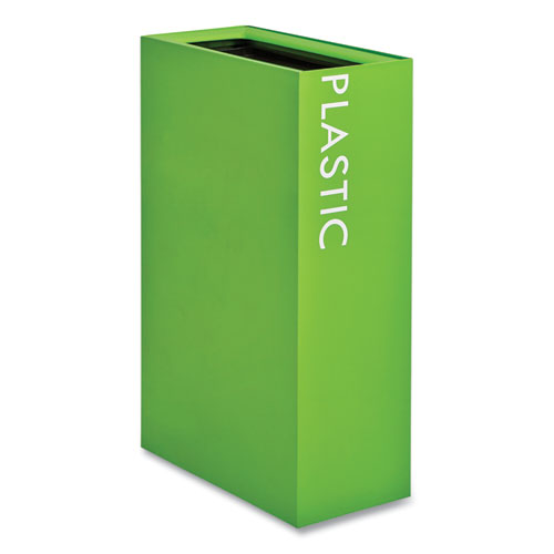 Image of Safco® Mixx Recycling Center Rectangular Receptacle, 29 Gal, Steel, Green, Ships In 1-3 Business Days
