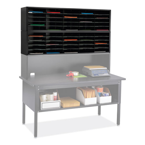 E-Z Sort Additional Mail Trays, 5 Shelves, 11 x 12.5 x 0.5, Black, Ships in 1-3 Business Days