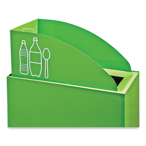 Mixx Recycling Center Lid, Topper Style, 9.87w x 19.87d x 0.62h, Green, Ships in 1-3 Business Days