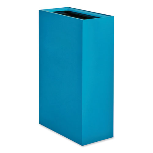 Mixx Recycling Center Rectangular Receptacle, 29 gal, Steel, Blue, Ships in 1-3 Business Days