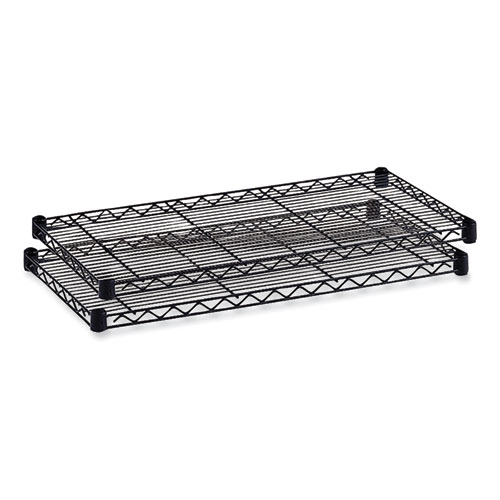 Commercial Extra Shelf Pack, 36w x 18d x 1h, Steel, Black, 2/Pack