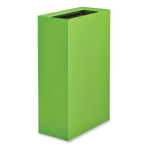 Mixx Recycling Center Rectangular Receptacle, 29 gal, Steel, Green, Ships in 1-3 Business Days