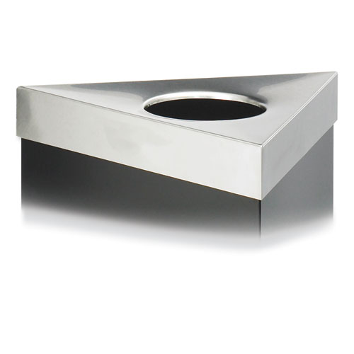 Trifecta Waste Receptacle Lid, No Inscription, 20w x 20d x 3h, Stainless Steel, Ships in 1-3 Business Days