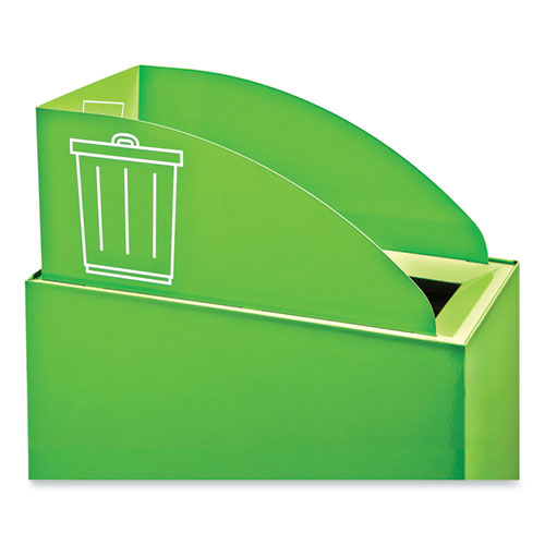 Image of Safco® Mixx Recycling Center Lid, Topper Style, 9.87W X 19.87D X 0.62H, Green, Ships In 1-3 Business Days