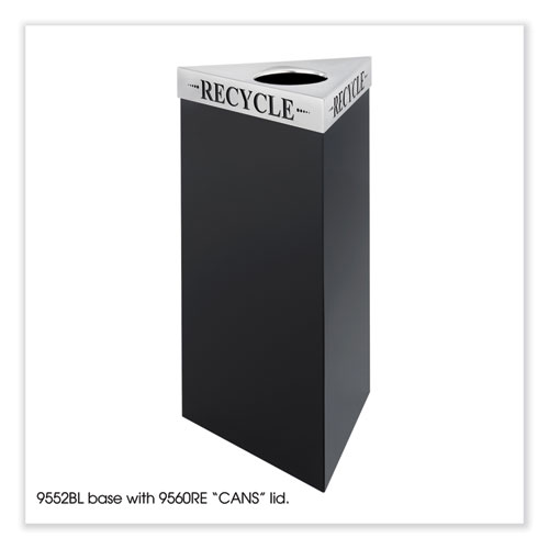 Image of Safco® Trifecta Waste Receptacle Lid. Laser Cut "Recycle" Inscription, 20W X 20D X 3H, Stainless Steel, Ships In 1-3 Business Days