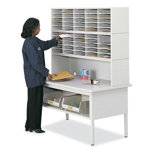Image of Safco® E-Z Sort Additional Mail Trays, 5 Shelves, 11 X 12.5 X 0.5, Gray, Ships In 1-3 Business Days