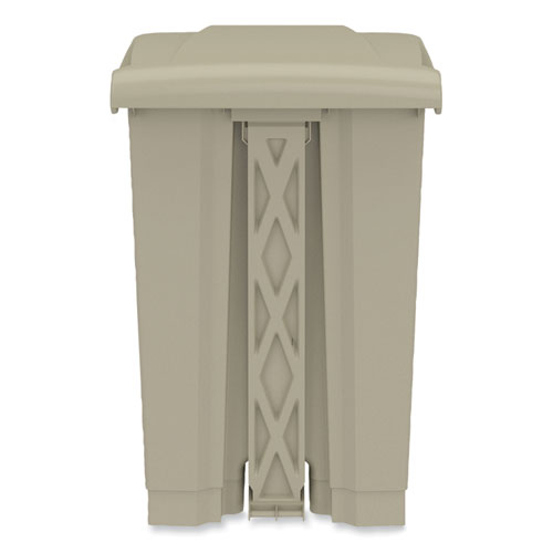 Image of Safco® Plastic Step-On Receptacle, 12 Gal, Plastic, Tan, Ships In 1-3 Business Days