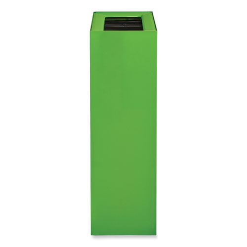 Mixx Recycling Center Rectangular Receptacle, 29 gal, Steel, Green, Ships in 1-3 Business Days
