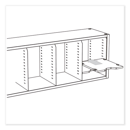 E-Z Sort Additional Mail Trays, 5 Shelves, 11 x 12.5 x 0.5, Black, Ships in 1-3 Business Days