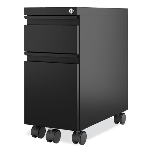 Zip Mobile Pedestal File, 2-Drawer: Box/File, Legal/Letter, Black, 10 x 19.88 x 21.75