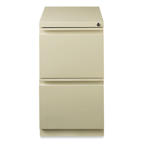 Full-Width Pull 20 Deep Mobile Pedestal File, 2-Drawer: File/File, Letter, Putty, 15 x 19.88 x 27.75