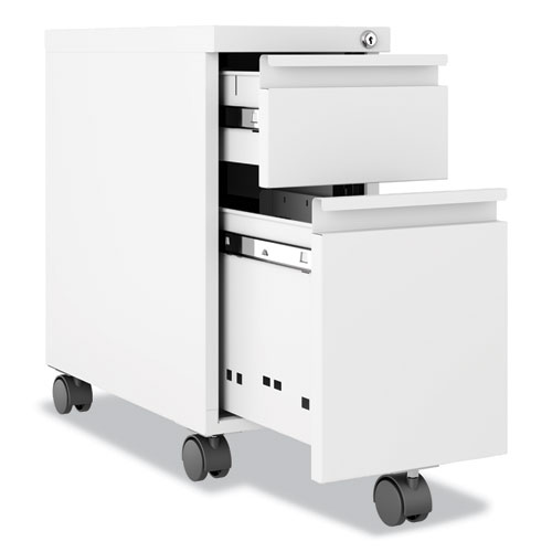 Zip Mobile Pedestal File, 2-Drawer: Box/File, Legal/Letter, White, 10 x 19.88 x 21.75