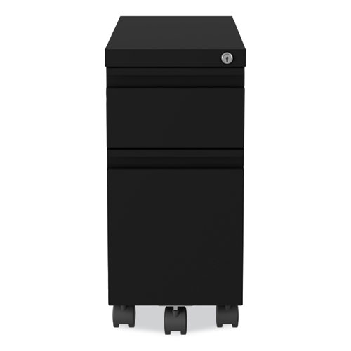 Zip Mobile Pedestal File, 2-Drawer: Box/File, Legal/Letter, Black, 10 x 19.88 x 21.75