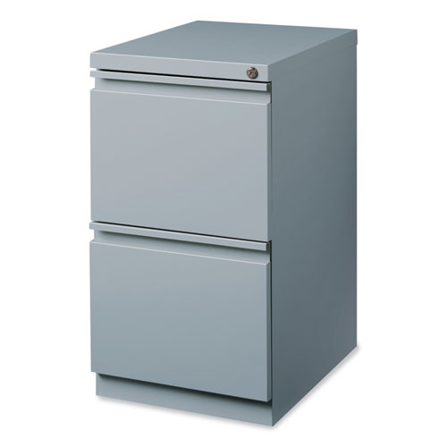 Full-Width Pull 20 Deep Mobile Pedestal File, 2-Drawer: File/File, Letter, Platinum, 15 x 19.88 x 27.75