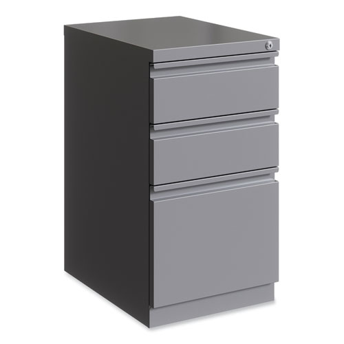Image of Full-Width Pull 20 Deep Mobile Pedestal File, Box/Box/File, Letter, Arctic Silver, 15x19.88x27.75,Ships in 4-6 Business Days