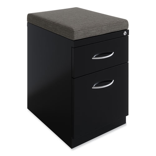 Arch Pull 20 Deep Mobile Pedestal File, 2-Drawer, Box/File, Letter, Black, 15 x 19.88 x 23.75, Ships in 4-6 Business Days