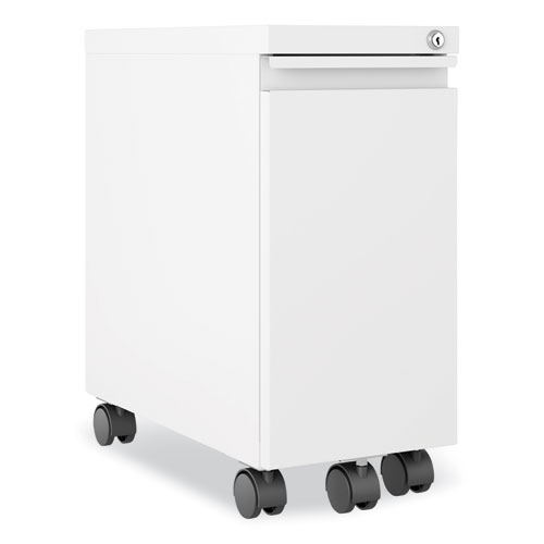 Image of Zip Mobile Pedestal File, 1 Drawer, File. Legal/Letter, White, 10 x 19.88 x 21.75, Ships in 4-6 Business Days