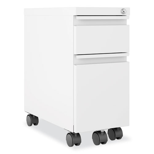 Image of Zip Mobile Pedestal File, 2 Drawer, Box/File, Legal/Letter, White, 10 x 19.88 x 21.75, Ships in 4-6 Business Days