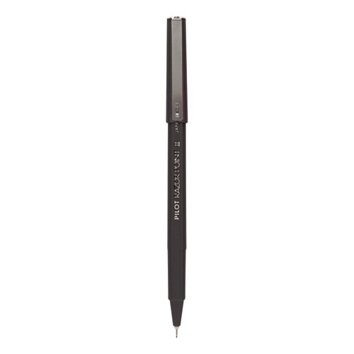 Image of Pilot® Razor Point Fine Line Porous Point Pen, Stick, Extra-Fine 0.3 Mm, Black Ink, Black Barrel, Dozen