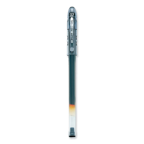Image of Pilot® Neo-Gel Gel Pen, Stick, Fine 0.7 Mm, Black Ink, Black Barrel, Dozen