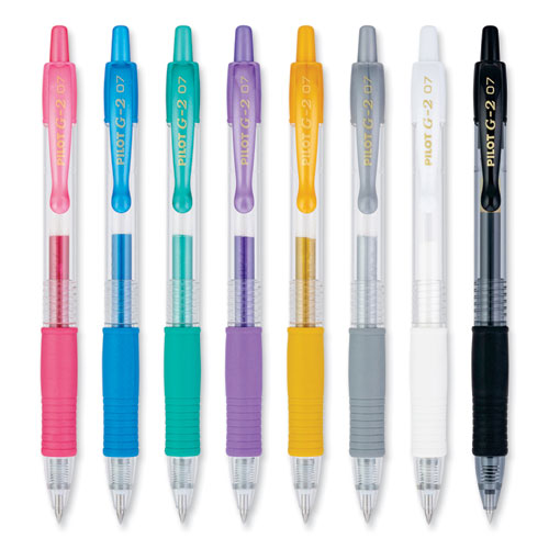 Image of Pilot® G2 Metallics Gel Pen, Retractable, Fine 0.7 Mm, Assorted Ink And Barrel Colors, 8/Pack