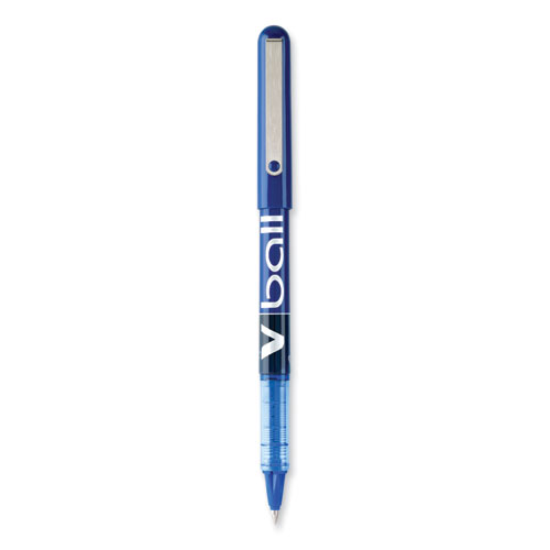 Pilot® Vball Liquid Ink Roller Ball Pen, Stick, Extra-Fine 0.5 Mm, Blue Ink, Blue Barrel, Dozen