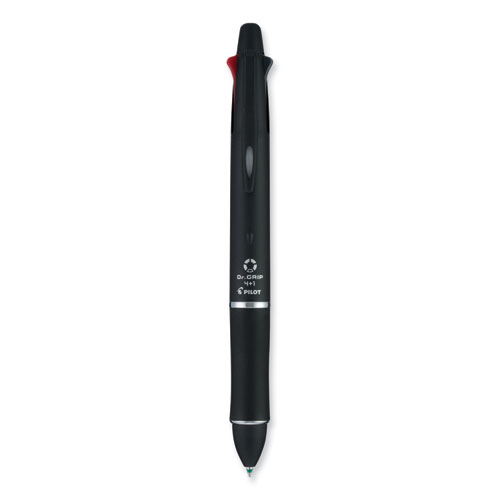 BIC 4-Color Retractable Pen - Medium Pen Point - Refillable - Retractable -  Multi, Black, Red, Green - Blue, White Barrel - 1 Each