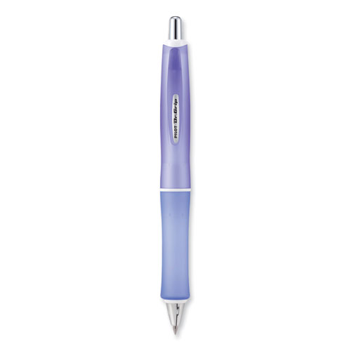Pilot® Dr. Grip Frosted Advanced Ink Ballpoint Pen, Retractable, Medium 1 Mm, Black Ink, Purple Barrel