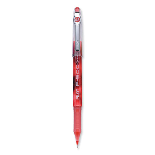 Image of Pilot® Precise P-500 Gel Pen, Stick, Extra-Fine 0.5 Mm, Red Ink, Red Barrel, Dozen