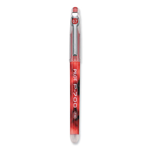 Image of Pilot® Precise P-700 Gel Pen, Stick, Fine 0.7 Mm, Red Ink, Red Barrel, Dozen
