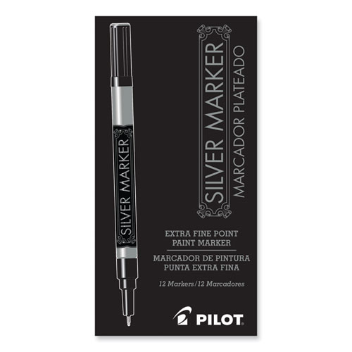 Image of Pilot® Creative Art And Crafts Marker, Extra-Fine Brush Tip, Silver