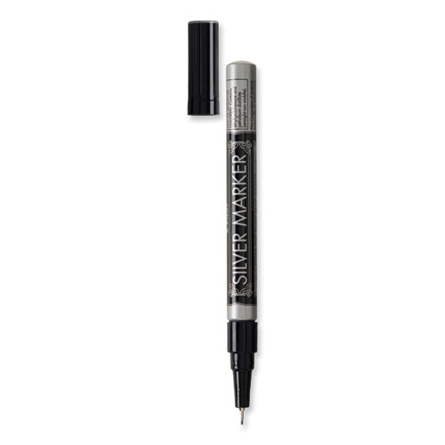 Image of Pilot® Creative Art And Crafts Marker, Extra-Fine Brush Tip, Silver