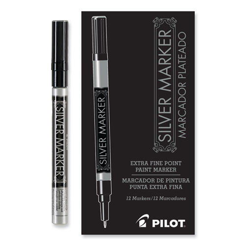 Image of Pilot® Creative Art And Crafts Marker, Extra-Fine Brush Tip, Silver