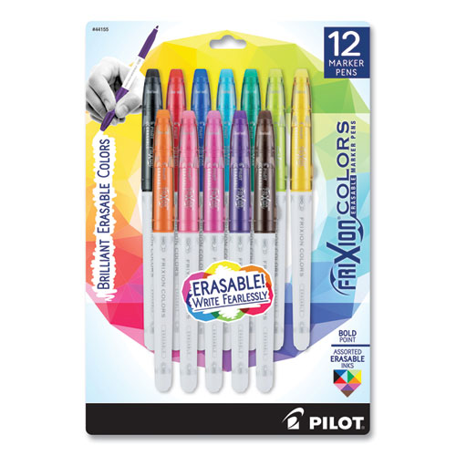 Pilot® Frixion Colors Erasable Porous Point Pen, Stick, Bold 2.5 Mm, Assorted Ink And Barrel Colors, 12/Pack