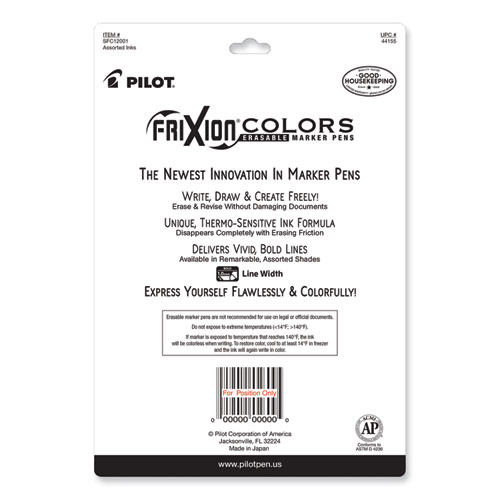 FriXion Colors Erasable Porous Point Pen, Stick, Bold 2.5 mm, 12 Assorted Ink and Barrel Colors, 12/Pack
