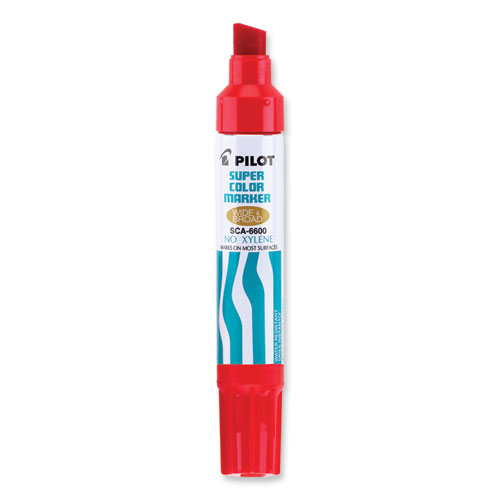 Image of Pilot® Jumbo Refillable Permanent Marker, Broad Chisel Tip, Red