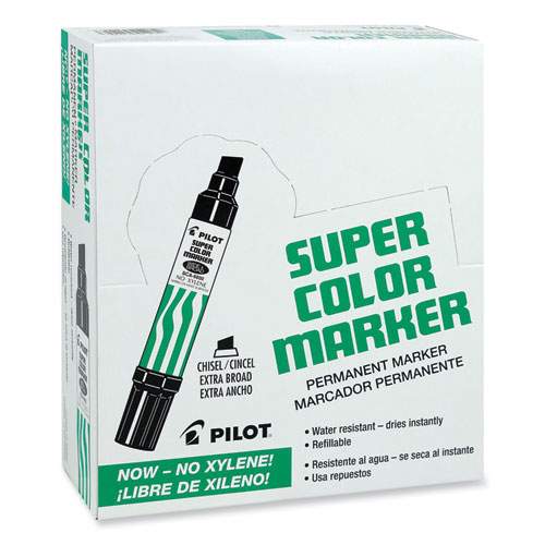 Image of Pilot® Jumbo Refillable Permanent Marker, Broad Chisel Tip, Green