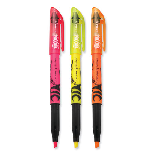FriXion Light Erasable Highlighter, Assorted Ink Colors, Chisel Tip, Assorted Barrel Colors, 3/Pack