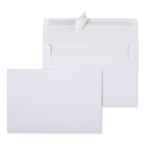 Image of Universal® Peel Seal Strip Business Envelope, #A9, Square Flap, Self-Adhesive Closure, 5.74 X 8.75, White, 100/Box