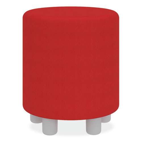 Image of Safco® Learn Cylinder Vinyl Ottoman, 15" Dia X 18"H, Red, Ships In 1-3 Business Days