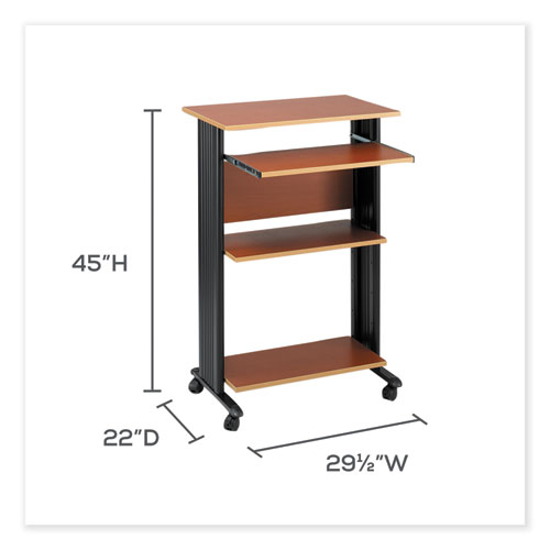 Muv Standing Desk, 29.5" x 22" x 45", Cherry, Ships in 1-3 Business Days