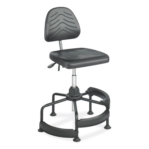 Safco® Task Master Deluxe Industrial Chair, Supports Up To 250 Lb, 17" To 35" Seat Height, Black, Ships In 1-3 Business Days